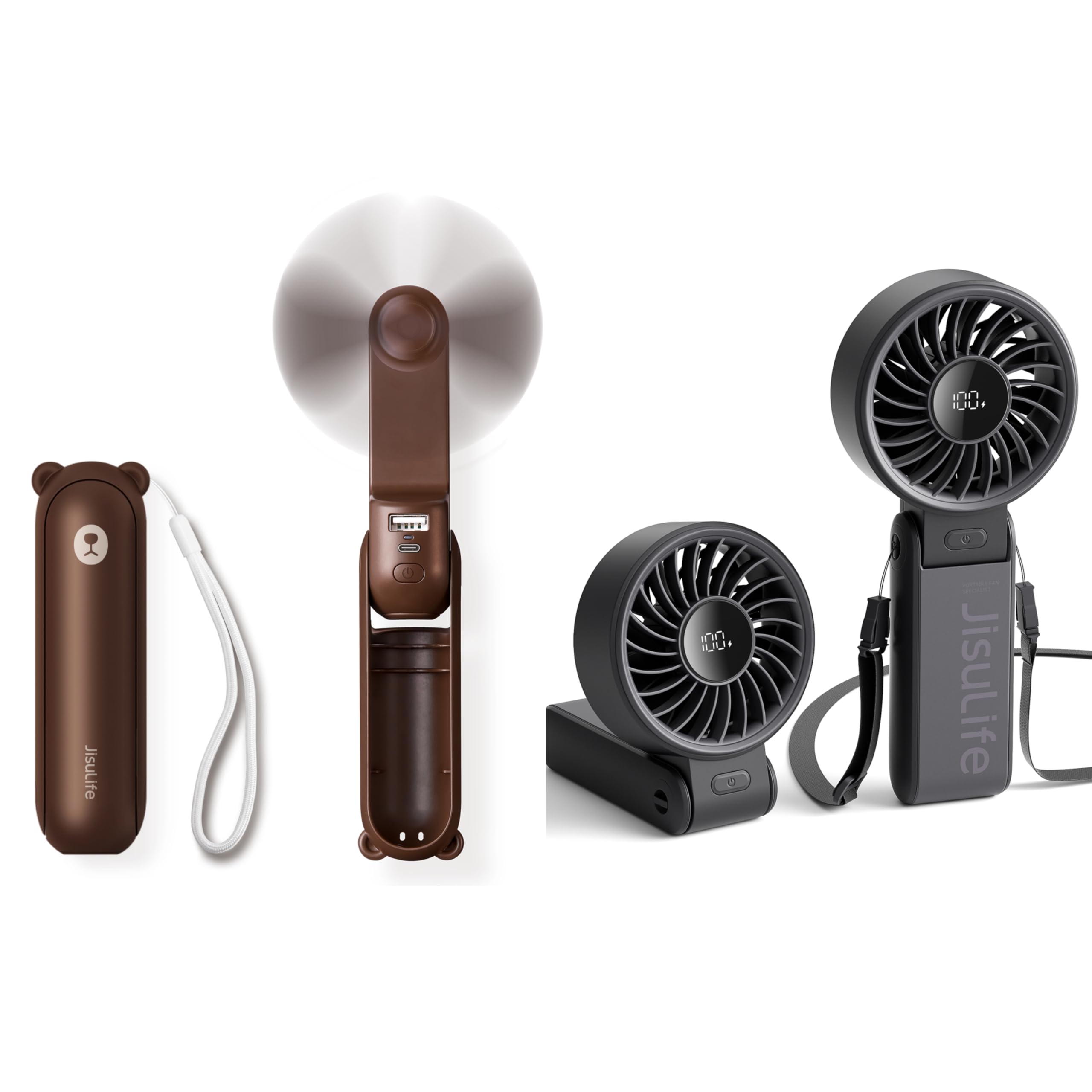 fu♡ Amazon.com: JISULIFE 3 IN 1 Hand Fan with Power Bank